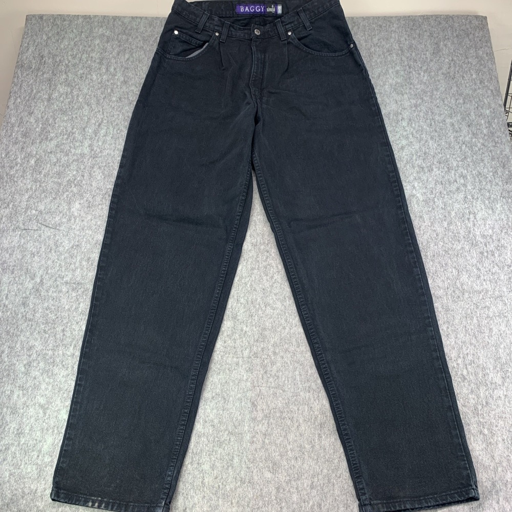 VTG 90s LEVI'S Men's Silver Tab Baggy Fit Black Jeans Skater - Size Actual 34x34